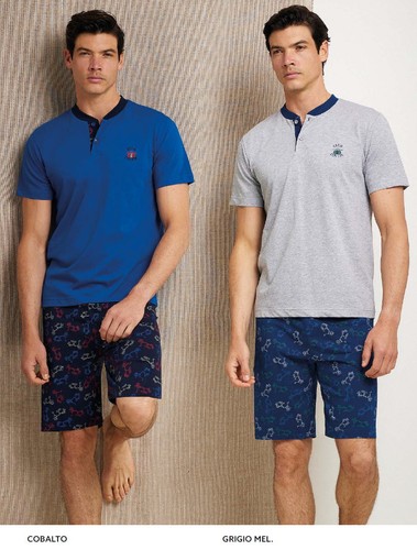 Pigiama uomo corto jersey - pigiama,