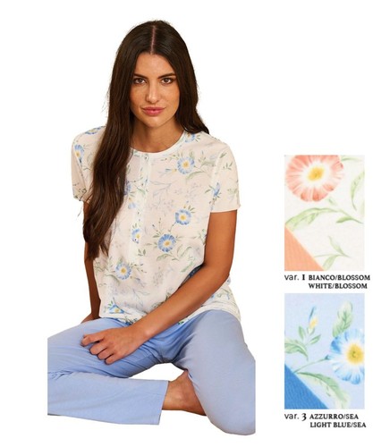 Pigiama donna serafino con - a,